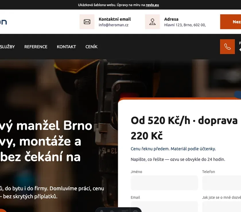 HeroMan — hodinový manžel
